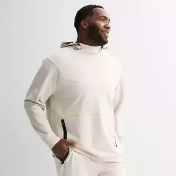 Толстовка с капюшоном Ponte для больших и высоких людей Tek Gear, цвет sand trap