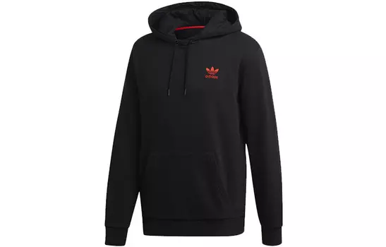 Толстовка с капюшоном Popover с изображением валентинки, черная Adidas Originals