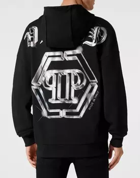 Толстовка с капюшоном ПП Стекло Philipp Plein, черный
