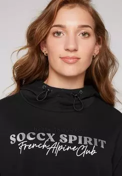 Толстовка с капюшоном PRINT ARTWORK Soccx, черный