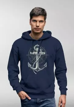 Толстовка с капюшоном PRINT AUFDRUCK FASHION Neverless, темно-синий