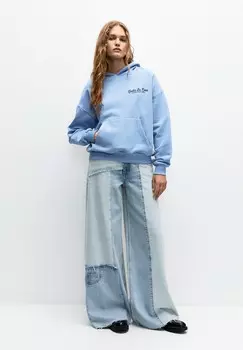 Толстовка с капюшоном PULL&BEAR, темно-синий