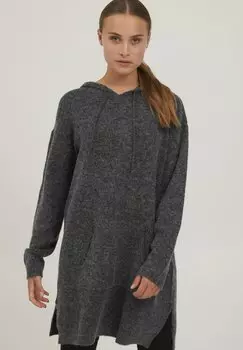 Толстовка с капюшоном PULZ, серый меланж