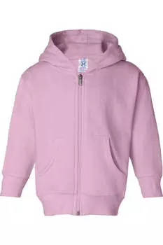 Толстовка с капюшоном Rabbit Skins Toddler с застежкой-молнией из флиса, розовый