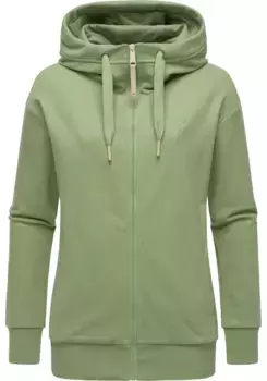 Толстовка с капюшоном Ragwear "Йодис Зип", мягкая женская толстовка на молнии с капюшоном, зеленый