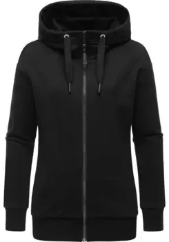 Толстовка с капюшоном Ragwear "Йодис Зип", мягкая женская толстовка на молнии с капюшоном, черный