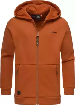 Толстовка с капюшоном Ragwear "Juray Zip", модная детская толстовка для мальчиков с капюшоном, коричневый