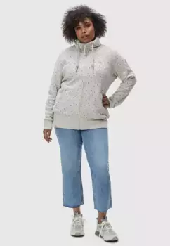 Толстовка с капюшоном Ragwear "Rylie Print Zip Plus", модная женская кофта с капюшоном на шнурах, цвет Bone