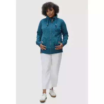 Толстовка с капюшоном Ragwear "Rylie Print Zip Plus", модная женская кофта с капюшоном на шнурах, цвет Petrol