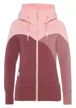 Толстовка с капюшоном Ragwear "Sweatshirt CHELLI ZIP", воротник высокий, с капюшоном и кулиской, розовый