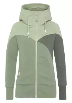 Толстовка с капюшоном Ragwear "Sweatshirt CHELLI ZIP", воротник высокий, с капюшоном и кулиской, зеленый