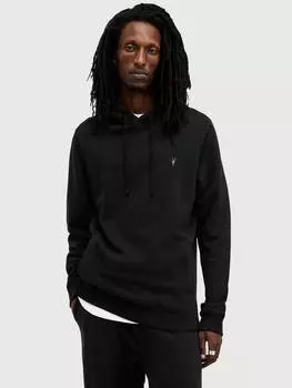 Толстовка с капюшоном raven oth AllSaints, черный