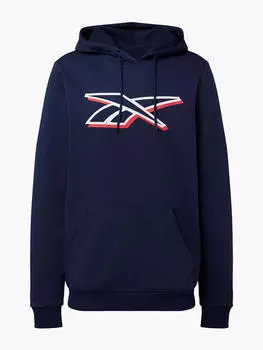 Толстовка с капюшоном Reebok, темно-синий