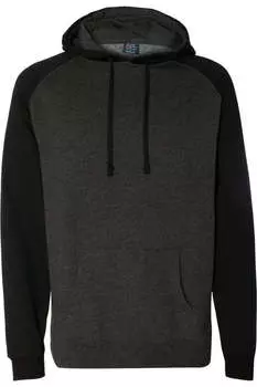 Толстовка с капюшоном реглан от Independent Trading Co Independent Trading Co., цвет charcoal heather/ black