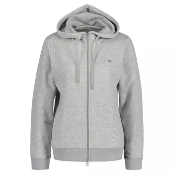 Толстовка с капюшоном regular на молнии Gant, серый