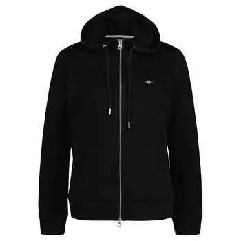 Толстовка с капюшоном regular на молнии Gant, черный