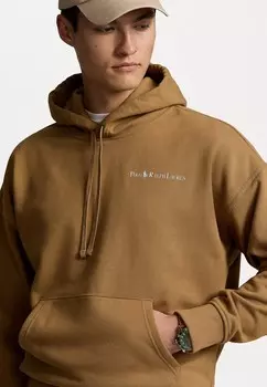 Толстовка с капюшоном RELAXED FIT LOGO FLEECE HOODIE Ralph Lauren, серо-коричневый