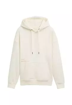 Толстовка с капюшоном RELAXED MIT RCKEN TOM TAILOR DENIM, белый