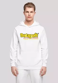 Толстовка с капюшоном RETRO GAMING DATASOFT LOGO F4NT4STIC, белый