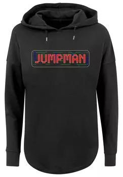 Толстовка с капюшоном RETRO GAMING JUMPMAN F4NT4STIC, черный