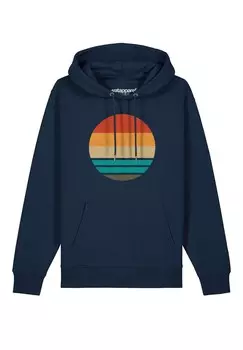 Толстовка с капюшоном RETRO SUNSET OCEAN watapparel, темно-синий