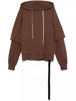 Толстовка с капюшоном Rick Owens DRKSHDW Hustler, коричневый