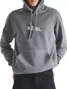 Толстовка с капюшоном Ritual, окрашенная пигментом Neuw Denim, графит
