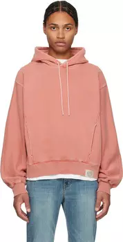 Толстовка с капюшоном розового цвета Solid Homme
