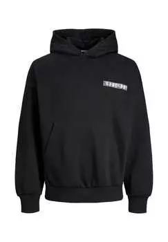 Толстовка с капюшоном с цифровым принтом Jack & Jones, черный