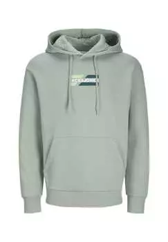 Толстовка с капюшоном с графическим принтом Jack & Jones, зеленый