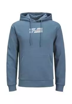 Толстовка с капюшоном с графическим принтом Jack & Jones, синий