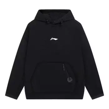 Толстовка с капюшоном с графическим принтом Li-Ning, черный