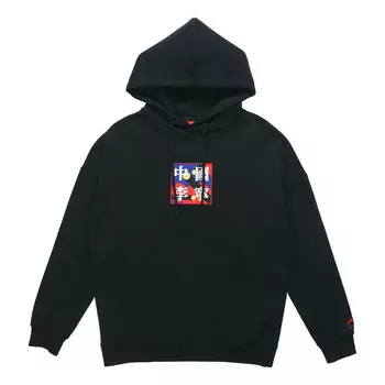 Толстовка с капюшоном с графическим принтом Неделя моды в Париже Li-Ning, черный