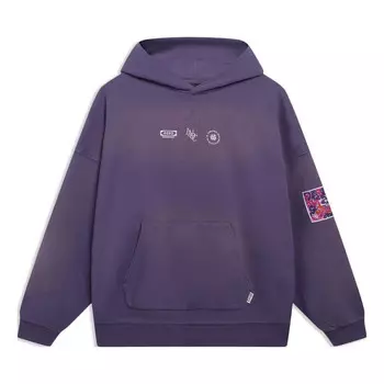 Толстовка с капюшоном с изображением китайской культуры Li-Ning, фиолетовый