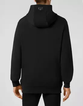 Толстовка с капюшоном с камнями Череп Philipp Plein, черный