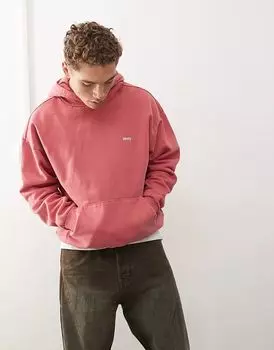 Толстовка с капюшоном с красными буквами Obey