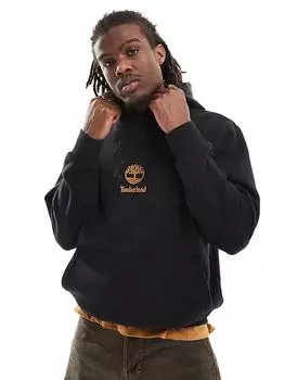 Толстовка с капюшоном с маленьким логотипом черного цвета Timberland