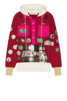 Толстовка с капюшоном с нашивкой в виде розы Advisory Board Crystals, wine