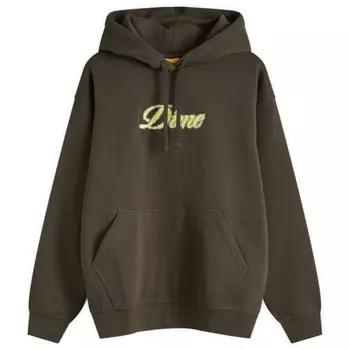 Толстовка с капюшоном с пиксельным курсивом Dime, черный