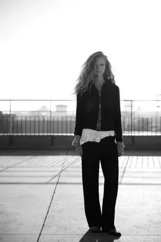 Толстовка с капюшоном с простой строчкой ZARA, темно-коричневый