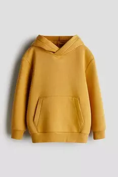 Толстовка с капюшоном с шероховатой внутренней частью H&M, желтый