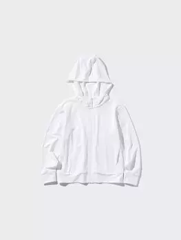 Толстовка с капюшоном с защитой от ультрафиолета Uniqlo, цвет 00 белый