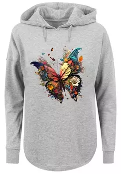 Толстовка с капюшоном SCHMETTERLING BUNT F4NT4STIC, серый