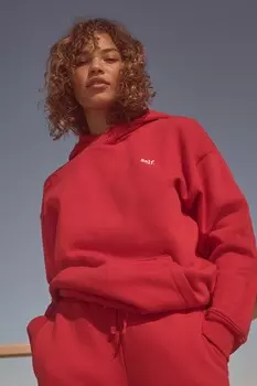Толстовка с капюшоном Self., красный