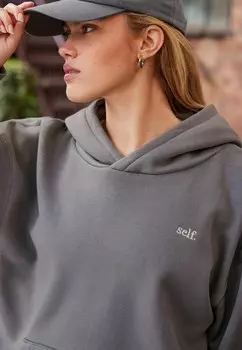 Толстовка с капюшоном Self., серый