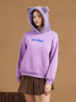 Толстовка с капюшоном Shein X, фиолетовый