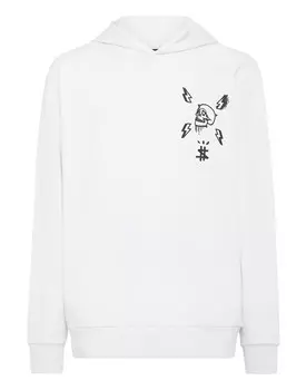 Толстовка с капюшоном Шестиугольник Philipp Plein, белый