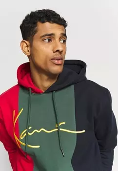 Толстовка с капюшоном SIGNATURE BLOCK HOODIE Karl Kani, синий