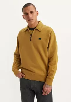 Толстовка с капюшоном SKATE NEW QUARTER ZIP UNISEX Levi's, темно-желтый