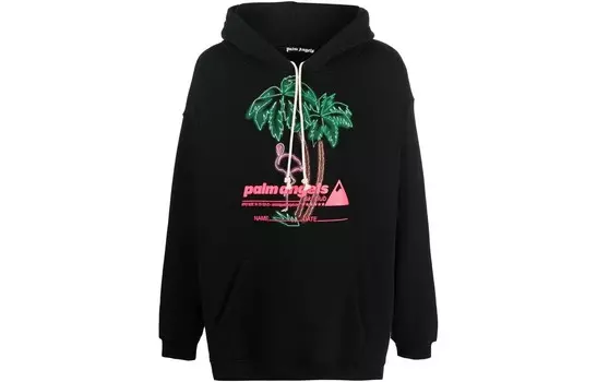 Толстовка с капюшоном Ski Club Palm Angels, черный